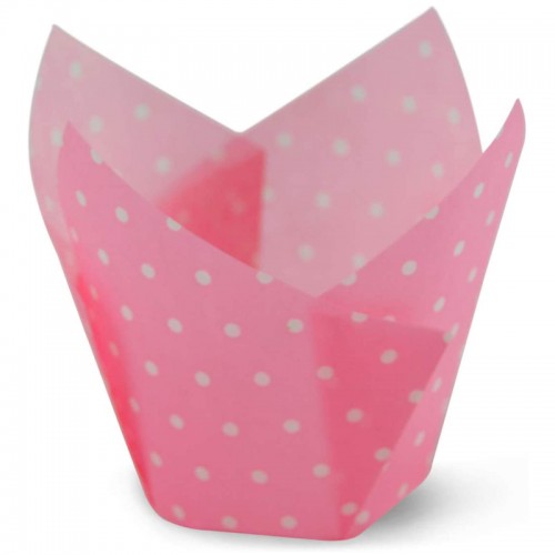 Formas Tulipa Rosa Bolinhas